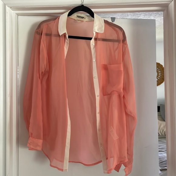 Garage Sheer Button Up - Picture 1 of 3